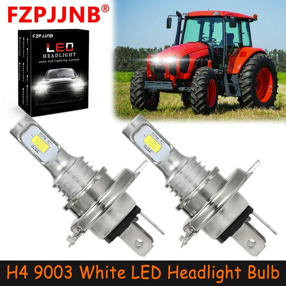 FZPJJNB H4 9003 for Kubota M6, M6040, M6060, M7040, M7060, M8540, M8560, M9540 White Led Headlights Bulb,YTB,C144