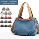thumbnail image 2 of Bolso bandolera vintage de moda para mujer, bolso de mano de gran capacidad, bolso de lona sencillo y combinable para mujer, 2 of 6