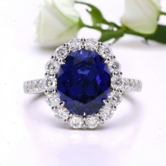 Natural Blue Sapphire 925 Sterling Silver Ring,Engagemant Ring, Birthstone Rings for Women, Gift For Her