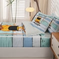 thumbnail image 4 of catabedysis Happy Camping Zipper Full Size Comforter Sets with Fitted Sheet and 2 Pillowcases,Campfire Print Zipper Bedding Set For Boys,Multicolor,Light Gray Reversible,4-Piece, 4 of 7