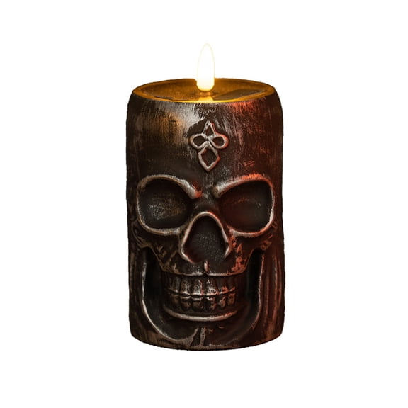 Halloween Skull Night Light Silver Decorative Lamp Holiday Atmosphere Light
