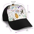 thumbnail image 2 of Naloa Colorful Poodle Dog Adult adjustable Print Baseball Hat, Patchwork curved brim baseball capfor Men and Women, One Size, 2 of 5