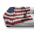 thumbnail image 3 of New York Soft Flannel Fleece Throw Blanket, Liberty and USA Flag Retro Style Enlightening World Famous, Cozy Plush for Indoor and Outdoor Use, 60" x 80", Dark Coral White, by Ambesonne, 3 of 6