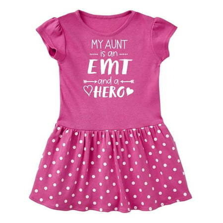 

Inktastic My Aunt is an EMT and a Hero Gift Baby Girl Dress