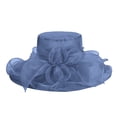 thumbnail image 2 of Women Derby Fascinator Hat Organza Church Hats Easter Hat For Bridesmaids Bridal Tea Party Wedding Guest Hat Wide Brim Leaf Flower Bridal Shower Hat Sun Hats Floral Organza Hat, 2 of 8