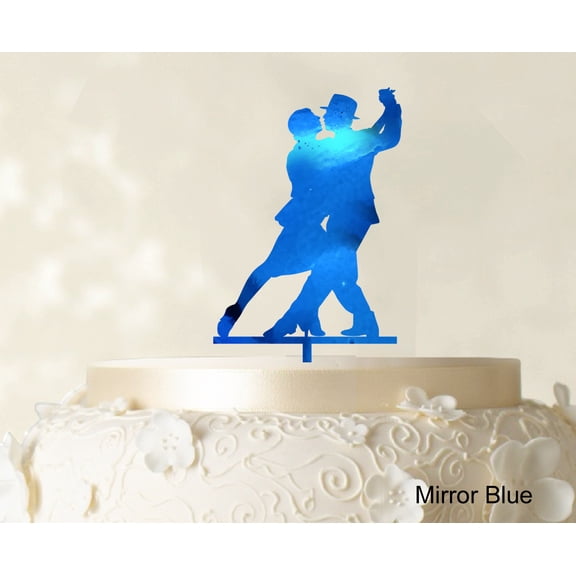 "Silhouette Couple Cake Topper Wedding Cake Topper Cake Decorations Color Option Available 6""-7"" Inches Wide"