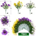thumbnail image 3 of Rowfad de flores artificiales de Pansy Flowers, 18 paquetes, para decoración exterior, 3 of 9