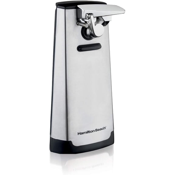 Visualz Extra-Tall Electric Automatic Can Opener with Easy-Clean Detachable Cutting Lever, Cord Storage, Knife Sharpener, Brushed Stainless Steel (76700)