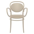 thumbnail image 4 of Compamia ISP258-DVR Fauteuil d'Extérieur en Résine Marcel TG de 17,3 Po, Taupe, 4 of 6