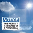 thumbnail image 6 of This Property Is Irrigated By Private Well OSHA Notice Rigid Plastic Sign 24 Inch x 18 Inch - 10 Pack, 6 of 8