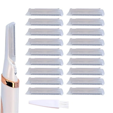 18-Pack Replacement Heads for Finishing Touch Flawless Dermaplane Glo, Sonic Facial Exfoliation Blades, Refill Blades for Vibrating Dermaplane Razor with Safety Micro-guards