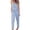 Light Blue, variant on Womens Jumpsuit Casual Sleeveless Tank Demin Jeans Beach Strappy Button with Pockets Outwear,Dark Blue,L