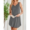 thumbnail image 7 of Avidlove 2 Pack Women Sleeveless Nightgowns Tank Sleeshirt Soft Nightshirt for Sleeping Sleepwear Chemise V Neck Sleep Dress, 7 of 7