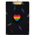 thumbnail image 1 of RYLABLUE Rainbows Heart Clipboard Hardboard Wood Nursing Clip Board and Pull for Standard A4 Letter 13x9 inches, 1 of 5