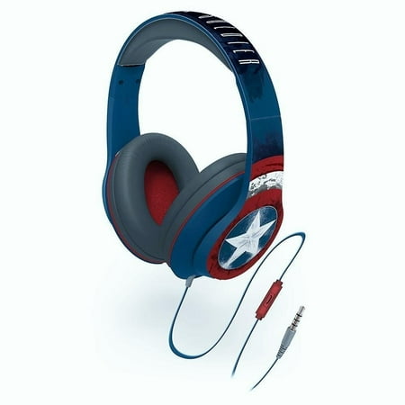 UPC 092298913933 product image for Marvel iHome Over the Ear Headphones with Built-in Microphone, Captain America | upcitemdb.com