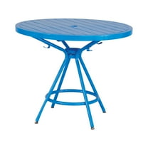 CoGo™ Steel Outdoor/Indoor Table, Round, 36", Blue