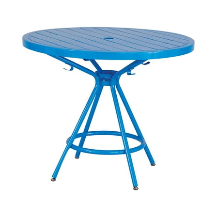 CoGo™ Steel Outdoor/Indoor Table, Round, 36", Blue
