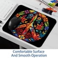 thumbnail image 6 of Peace Sign Gaming Mouse Pad Desk Mat Desk Pad, Non-Slip Rubber Bottom, Printed, Square 8.3x9.8 Inch - Suitable for Office and Gaming, 6 of 6