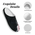 thumbnail image 5 of KLL Pink White Ocean Waves Pattern Adult Unisex Cozy Slippers,Fuzzy Slip-on Slippers TPR Sole Slippers Comfort Plush Home Footwear for Indoor & Outdoor-37/38, 5 of 7