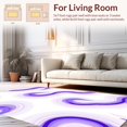 thumbnail image 2 of ODIKA 5'x7' Machine Washable Non-Slip Area Rug, Abstract Swirling Waves with Lilac Hues and Gradient Flow High Traffic Rug, Purple, 495120, 2 of 7