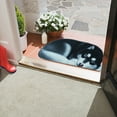 thumbnail image 1 of Alfombras de baño, tapete de baño, alfombra 3D con temática de perro, felpudo de bienvenida de 87 x 40 cm, antideslizante, divertido y novedoso para vacaciones de verano, decoración de interiores y ex, 1 of 7