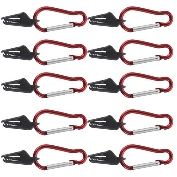 Worgeous  20 Sets Camping Tarp Waterproof Outdoor for Accessories Red
