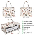 thumbnail image 2 of Large Capacity Tote Bag,Brown Mushroom Leaf Light Pattern Handbag Fashion Luxury Tote Bag,15.7"x13"x 5.1" Inches,Laptop Compatible, 2 of 6