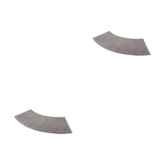 Kearding Alfombrilla de baño con forma de sector de PVC, buena sensación de paso y fácil limpieza, caja fuerte en el cuarto de ducha Gris 2Conjunto
