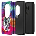 thumbnail image 2 of Moto E5 Play Case, Moto E5 Cruise Case,KAESAR Slim Hybrid Dual Layer Shockproof Hard Cover Graphic Fashion Cute Colorful Silicone Skin Cover Armor Case for Moto E5 Play (Dream Catcher), 2 of 5