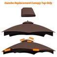 thumbnail image 2 of Eurmax 10x12 Gazebo Replacement Canopy 2 Tier Replacement Canopy,Brown, 2 of 5