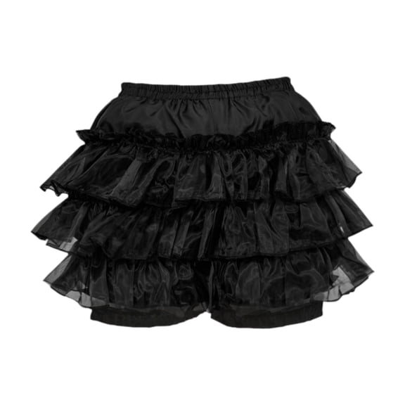Wxqbjtam Lace Bloomer Women Layered Lolita Ruffle Shorts Pumpkin Pants Elastic Waist Cute 1 size