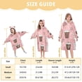 thumbnail image 4 of FORMRS Wearable Blanket Hoodie with Sleeves for Kids Cozy Flannel Sweatshirt, Brown Hand Drawn Cups, 4 of 7
