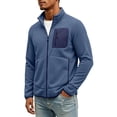 thumbnail image 4 of Men's Winter Warm Casual Jacket with Zipper Pockets Stand Collar Zip Up Golf Jackets Coat Windbreaker, 4 of 5