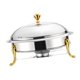 thumbnail image 4 of Juego de buffet con plato para calentar alimentos con tapa y soporte para combustible Servidores y calentadores resistentes para buffet Chafers Sin mango, 4 of 9