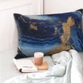 thumbnail image 4 of Sikiie Navy Blue Marble Pillow Covers, Throw Pillow Case Cushion Covers,Cushion for Bedroom,Couch,Home-14"x20", 4 of 6