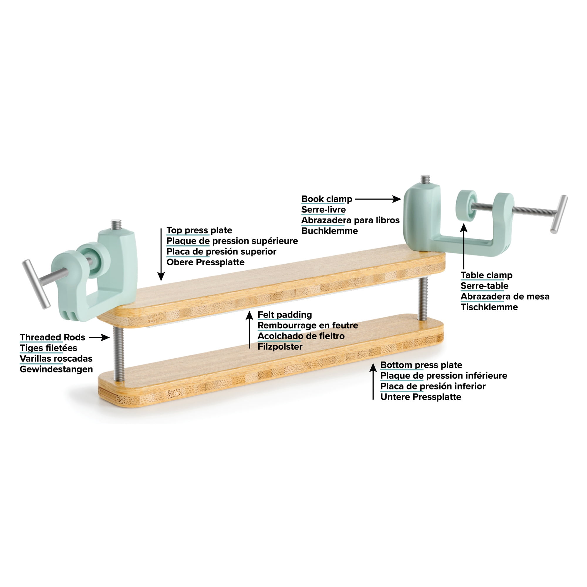We R Makers Cinch Book Press - Durable Bamboo & Steel Bookbinding Tool