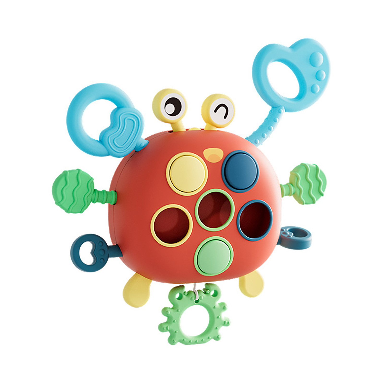 PUIYRBS Baby Toys Sensory Toys for 1 Year Old, Crab Pull String Toys