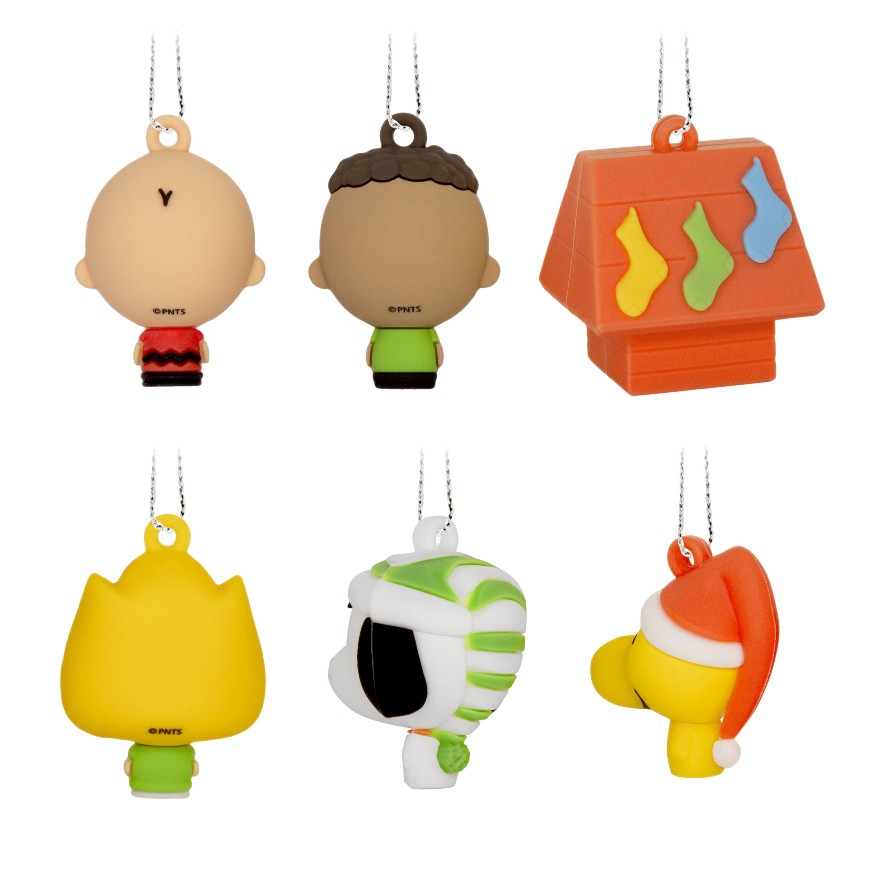 Hallmark Mini Christmas Ornaments (Peanuts, Shatterprf), Set of 6, 1 Count