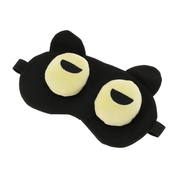 1 Pc Black Yellow Eyes Semicircle Eyes Sleep Mask Soft Eye Shade Cover for Rest