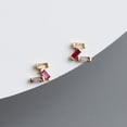 thumbnail image 6 of QQTDFG 925 Sterling Silver Triple Baguette CZ Stud Earrings F1144-C - Silver with Triple-color S..., 6 of 9