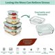 thumbnail image 3 of Recipientes de almacenamiento de alimentos Fusion Gourmet Glass, paquete de 5, 2,1 L, 3 of 9