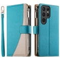 thumbnail image 1 of Funda cartera GANGXUN para Samsung Galaxy S24 Ultra , cuero PU con tarjetero, cremallera, correa de mano, soporte y protección 888°, 1 of 6