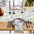 thumbnail image 4 of Vintage Floral Plant Table Runner Kitchen Dining Table Runners 72 Inches Long, Cotton Linens Washable Table Cloth Dresser Scarves for Party Wedding Birthday Decor, 13" Wide Sage Green Tablerunners, 4 of 6