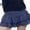 Navy Blue, variant on Michellecmm Women's Shirred Mini Skirt A-Line Pointelle High Waist Layered Ruffle Skirt