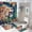 Lion-7, variant on Lion Print Shower Curtain Set 4-Set Jungle Animal Theme Bathroom Decor Set Includes U-Mat ,Toilet Cover Mat ,Floor Mat ,Shower Curtain with 12 Hooks,72inx72in