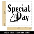 thumbnail image 2 of Special Day Cat Sketchy Fun Text Self-Inking Rubber Stamp Ink Stamper - Fuchsia Ink - Small 1 Inch, 2 of 7