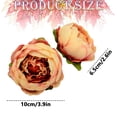 thumbnail image 3 of Cotton Cloth Round Peony Single Simulated Flower,Artificial Round Peony Flower Heads Flower Buds for Wedding Flower Wall & Arrangement,Bridal Bouquets, Table Centerpieces, Parties,(Red,), 3 of 9