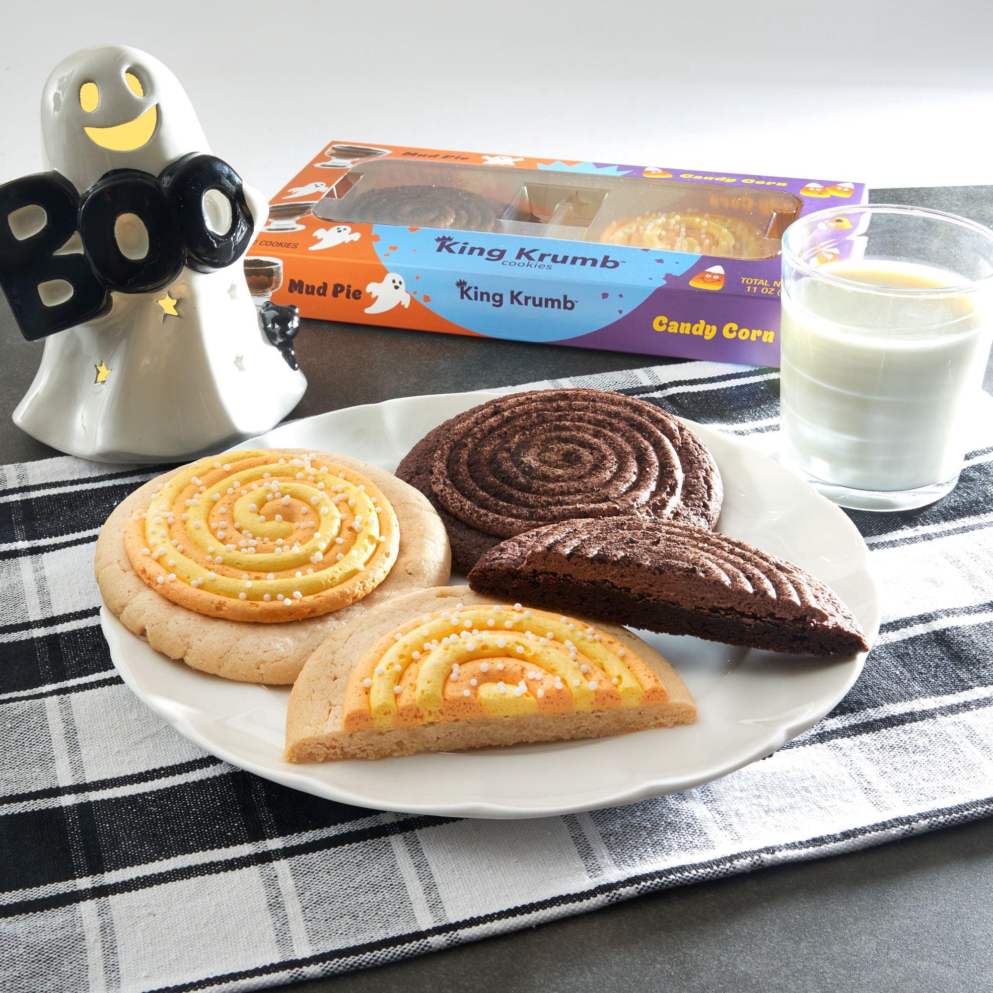 King Krumb Limited Edition Frosted Mud Pie and Candy Corn Soft Baked Bakery Cookies, Ready to Eat Gourmet Cookies with Frosting, 11 oz, 2 Count