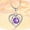 Purple Diamond XL-7, variant on Silver Plated Necklace for Women - Square Cut Cubic Zirconia Teardrop Pendant - 16-20in Electroplated Copper Cross Chain - Elegant Jewelry Gift for Birthday Anniversary Date Night