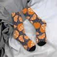 thumbnail image 5 of Hirioo Various Oranges Pattern Adult Middle Tube Socks Breathable Sock Non-Pilling,Contrasting Color Design, 5 of 6